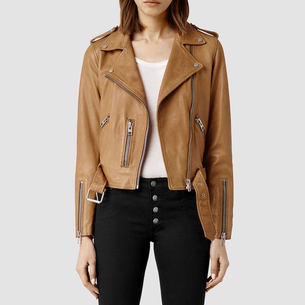 AllSaints Balfern/Wyatt Leather Jacket - size 0